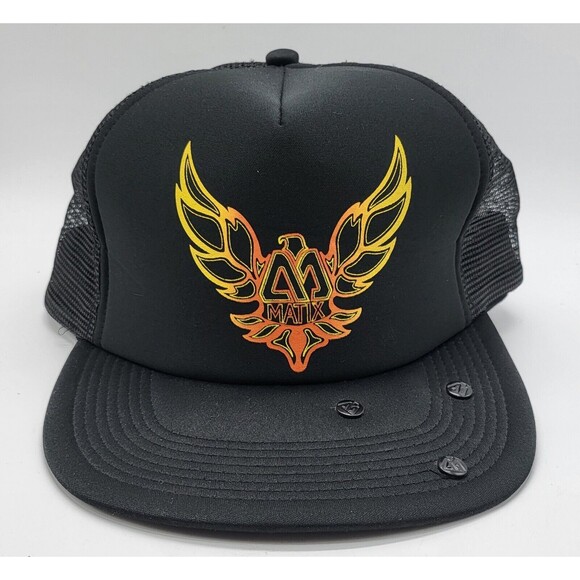 Matix Trucker Hat Black Mesh Back Foam Front Snapback Phoenix W/ Bottle Opener - Picture 1 of 6